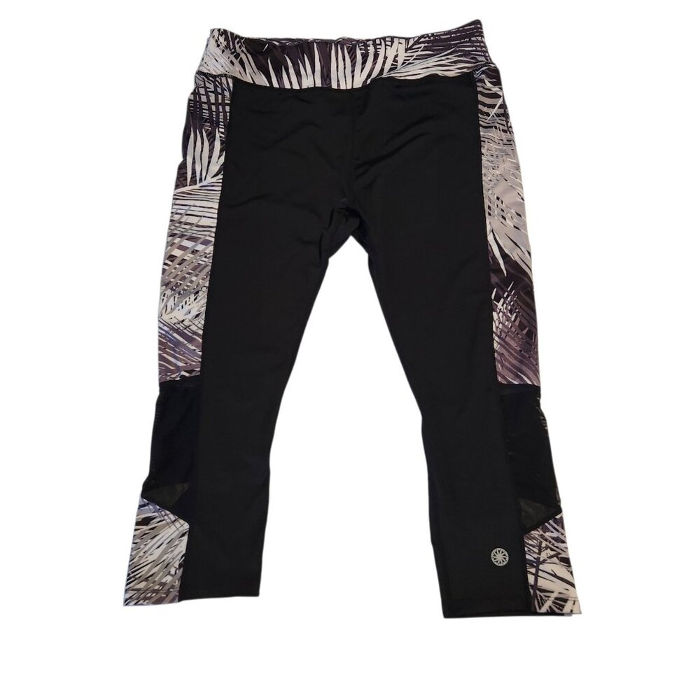 Full Beauty Sport Leggings Capri Athleticwear Yoga Walking CrossFit 14/16 Black